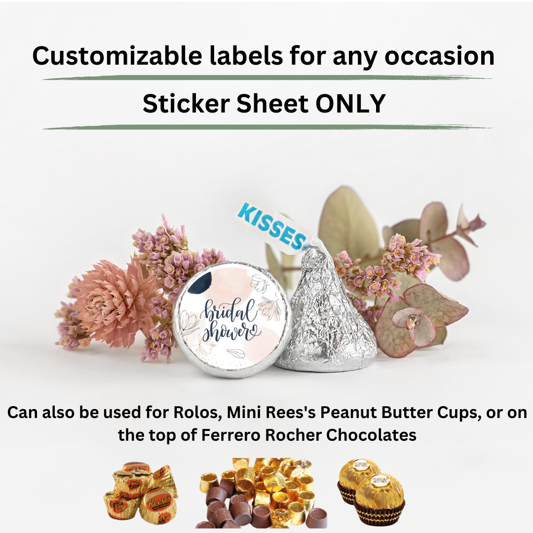 Mini Chocolate Stickers - Wedding/ Bridal Shower