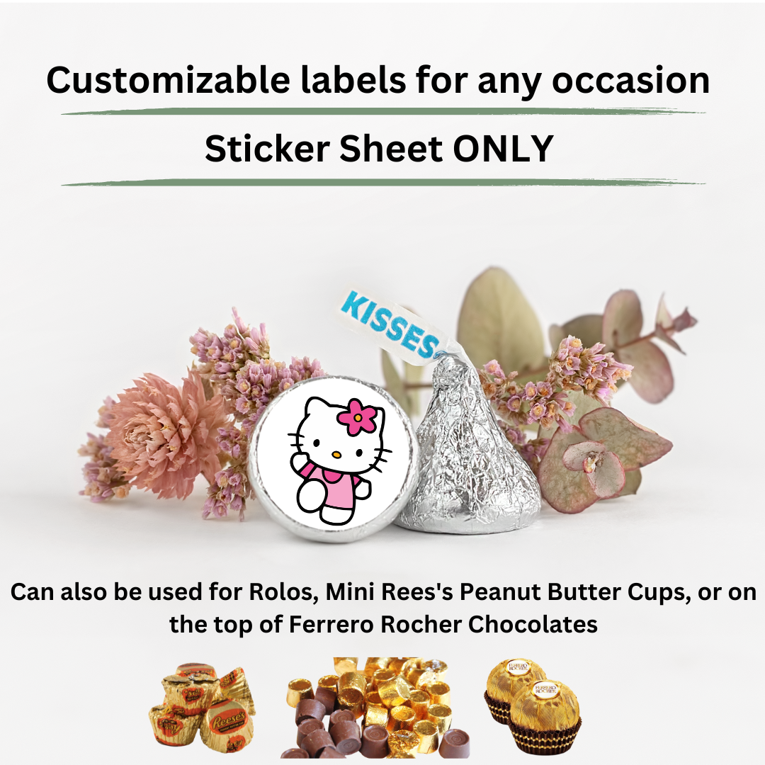 Mini Chocolate Stickers - Kitty