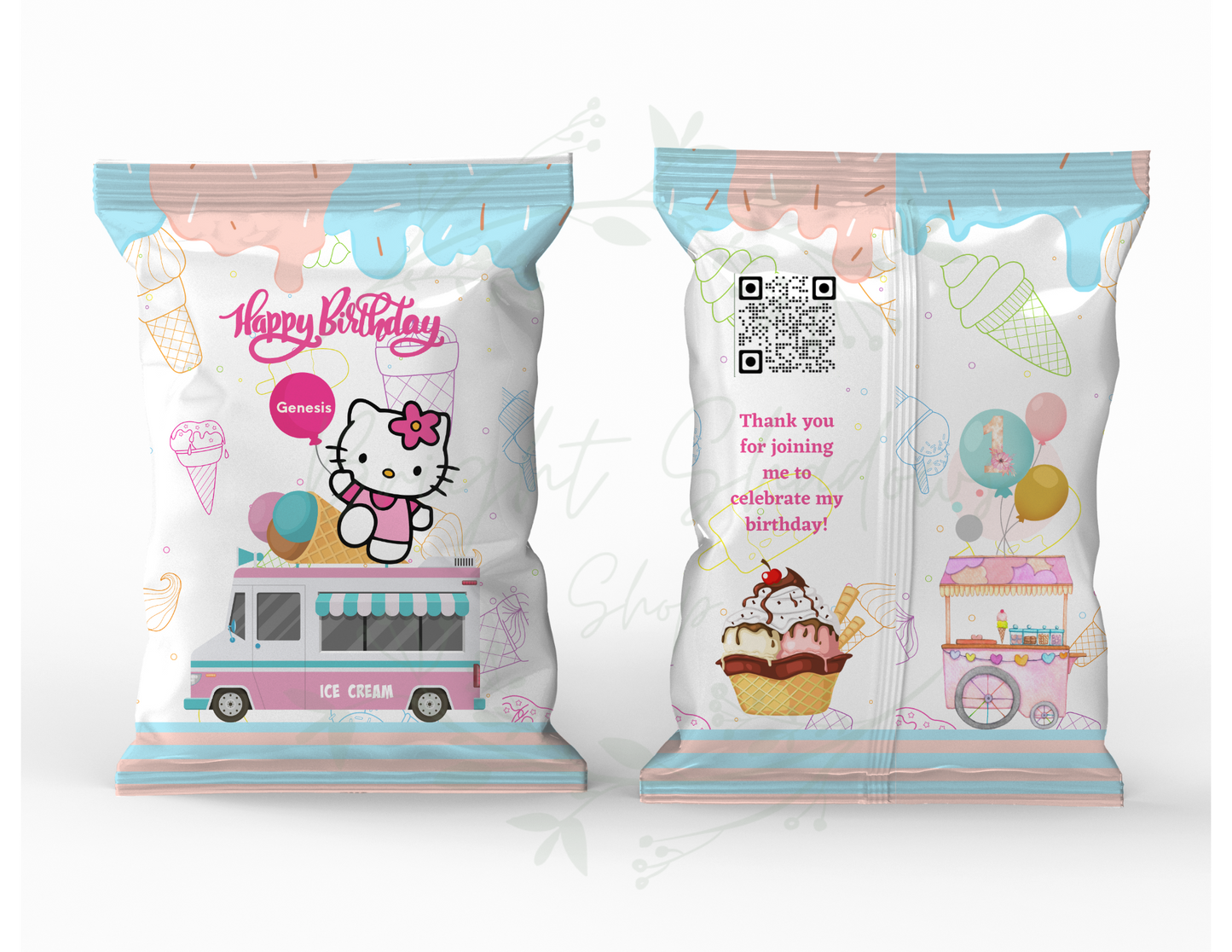 Ice Cream Hello Kitty - Chip Bags