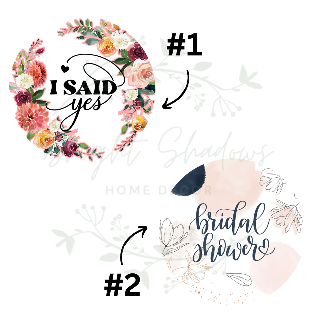 Mini Chocolate Stickers - Wedding/ Bridal Shower