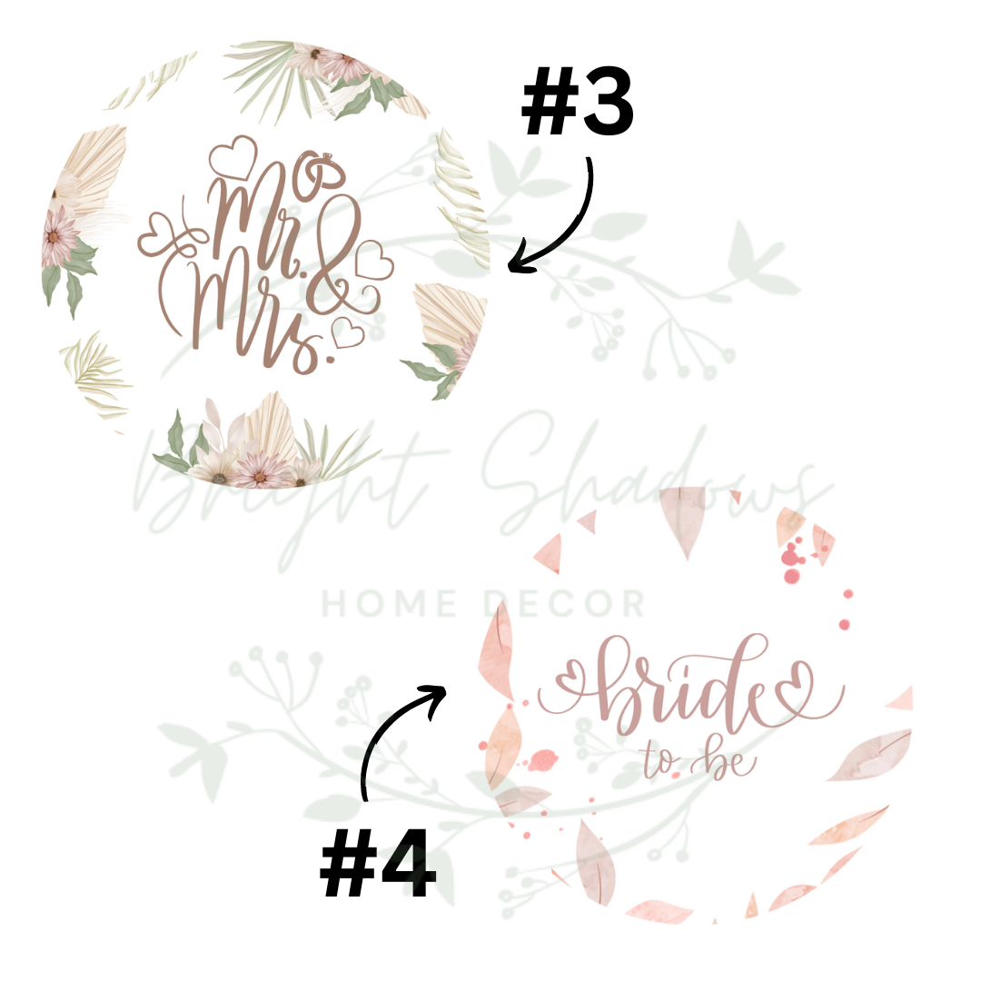 Mini Chocolate Stickers - Wedding/ Bridal Shower