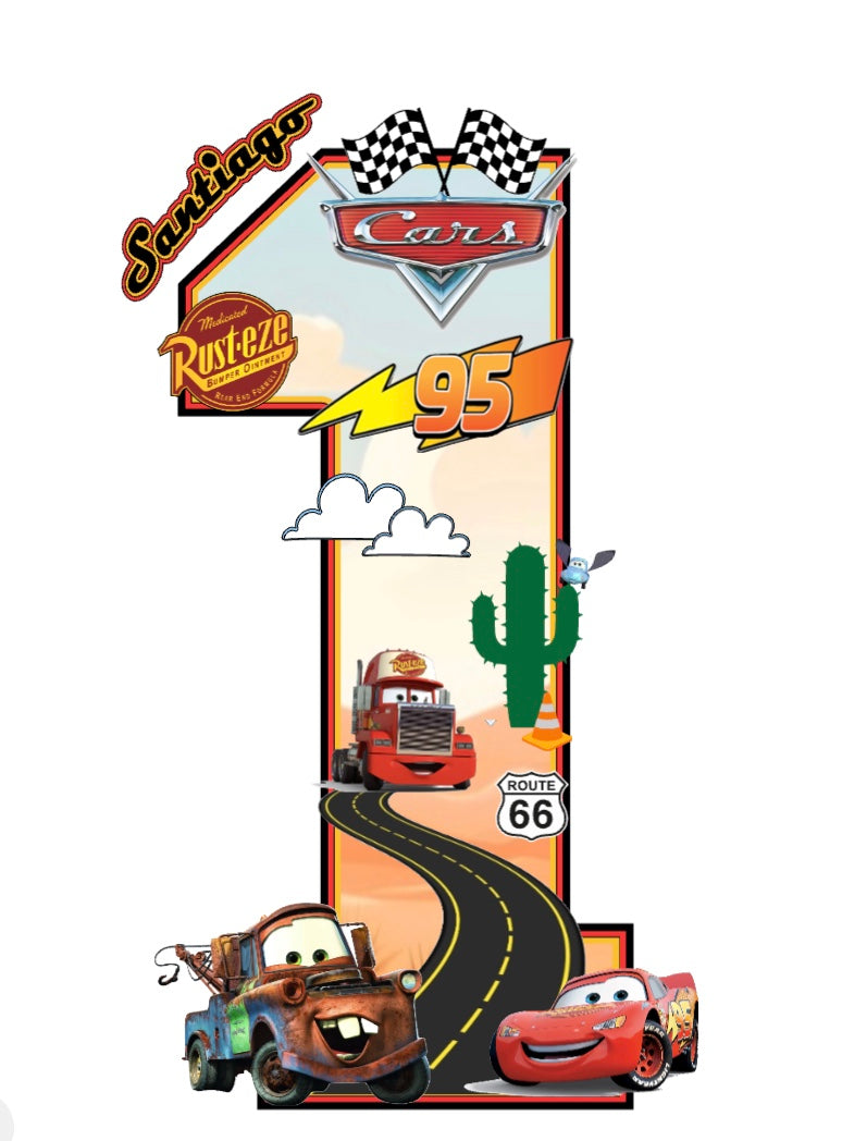 Cars movie - 3D Number/ Letter