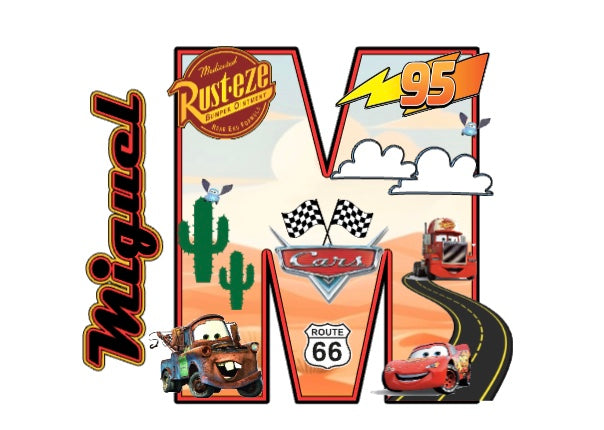 Cars movie - 3D Number/ Letter