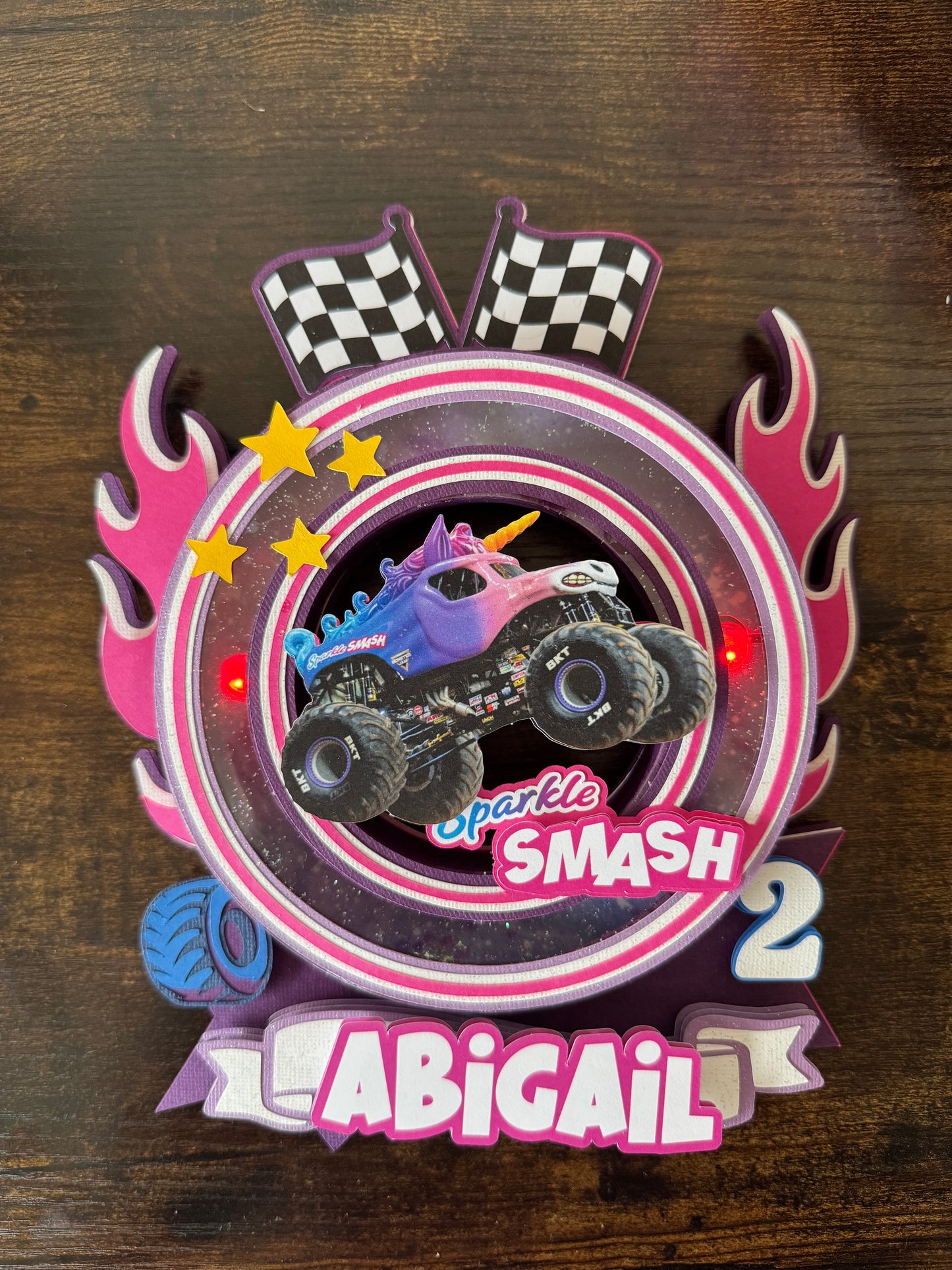 Sparkle Smash - cake topper
