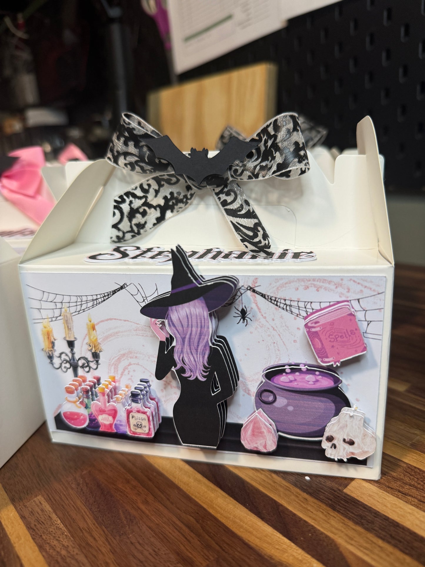 Spooky in Pink Witch- Gable box