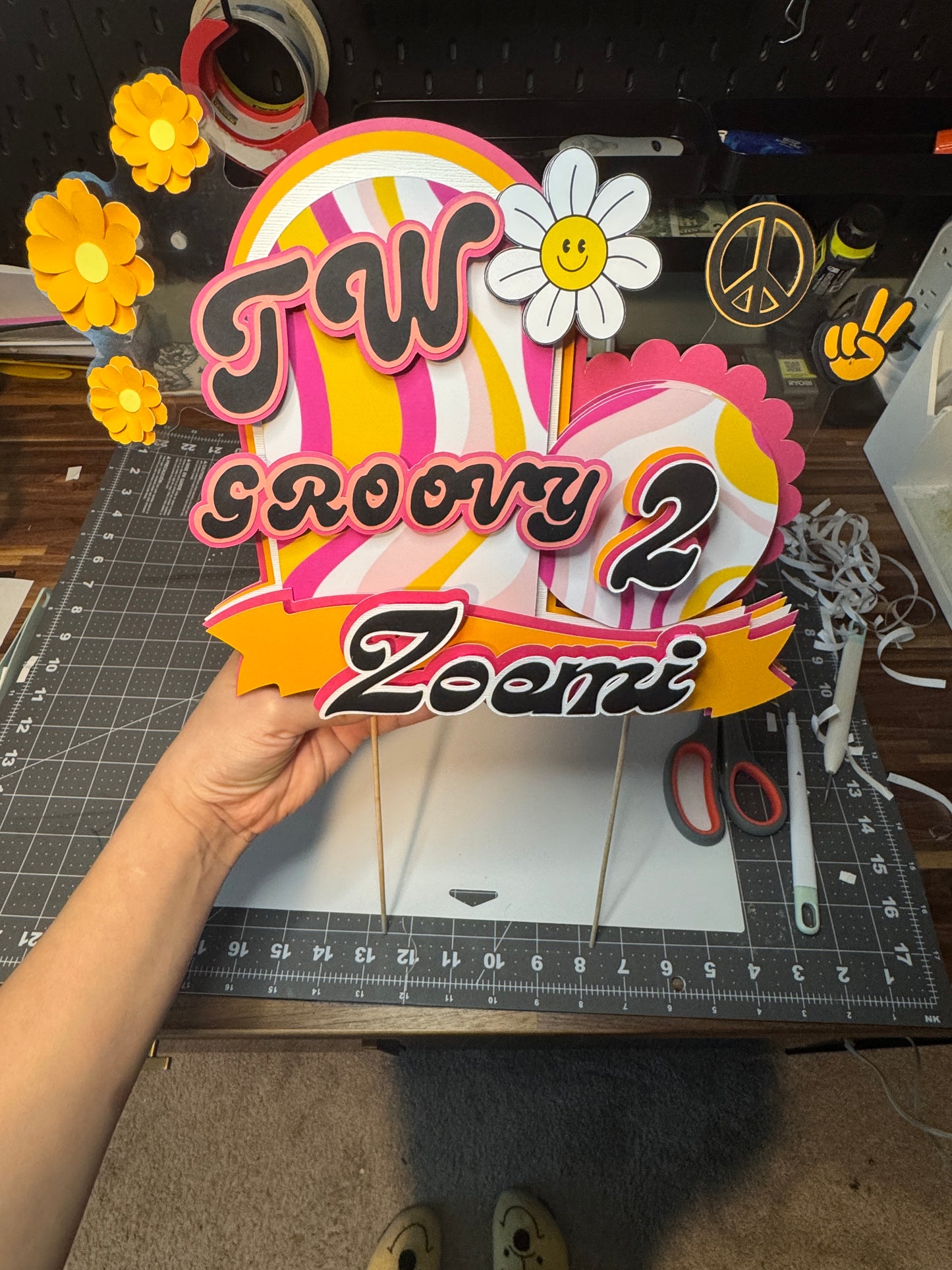 Two Groovy - Cake topper