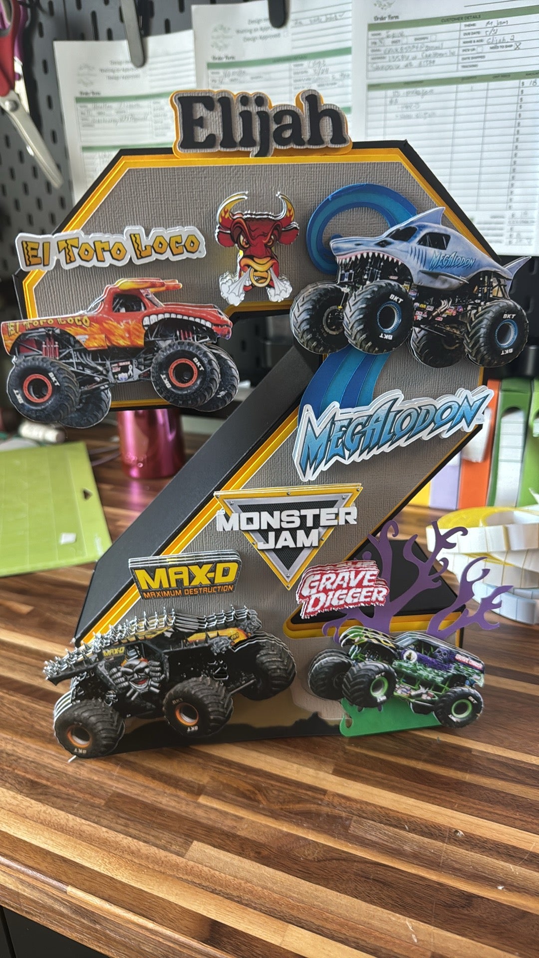 Blue Angels Monster Jam - 3D Number/ Letter