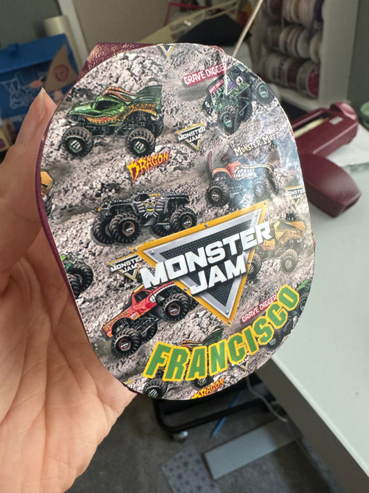Monster Jam Pringles Lid sticker