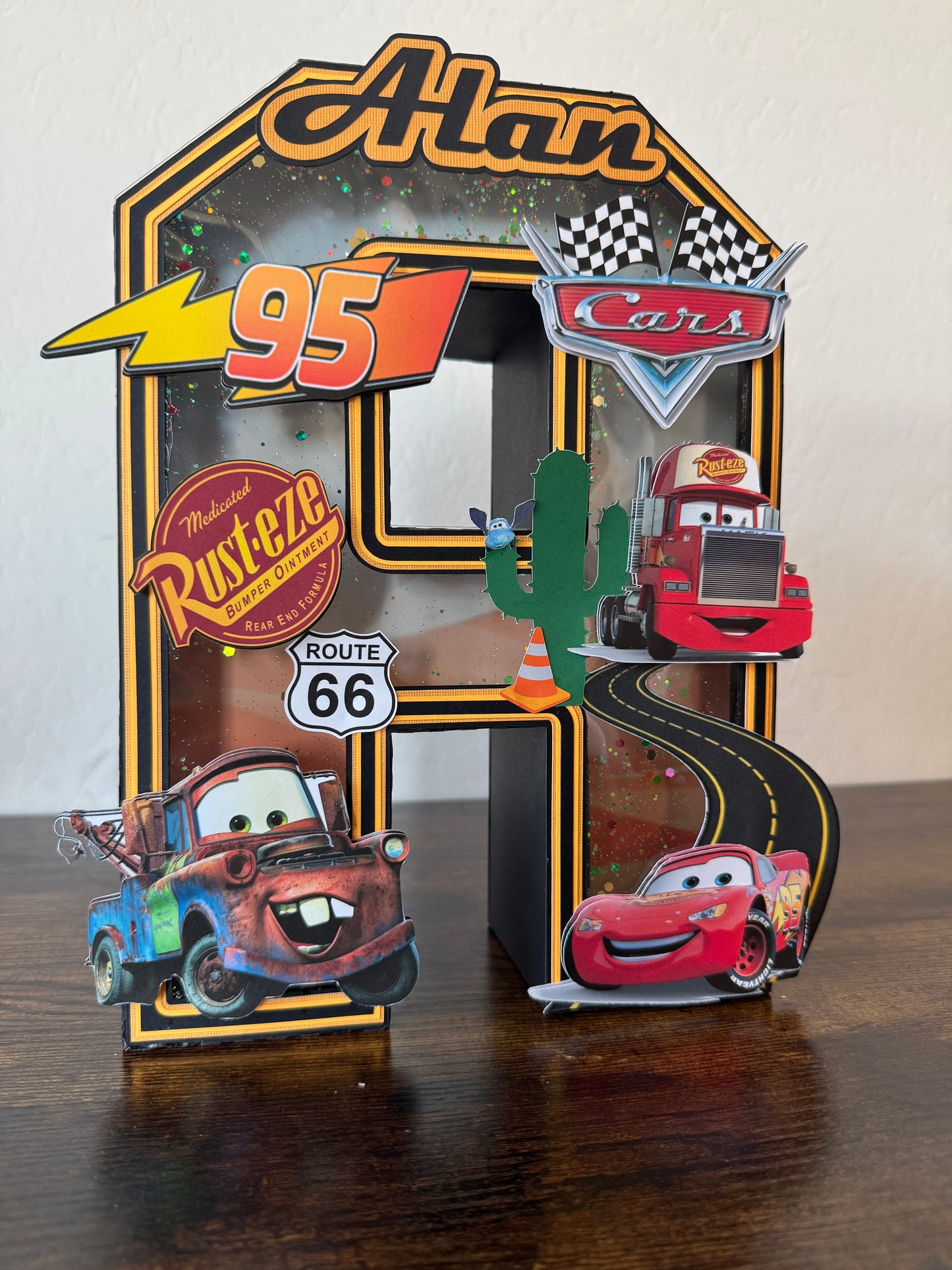 Cars movie - 3D Number/ Letter