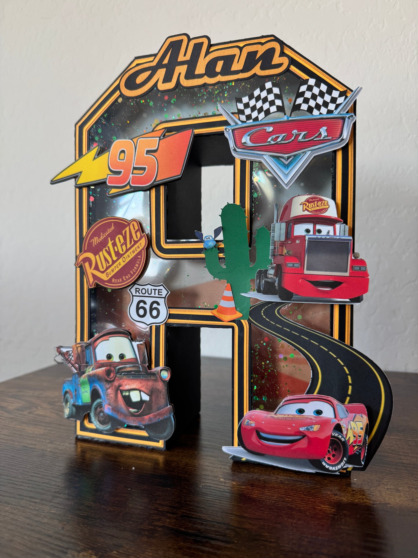 Cars movie - 3D Number/ Letter