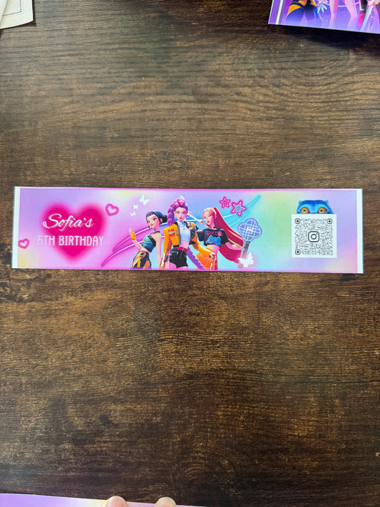 kpop - water bottle label