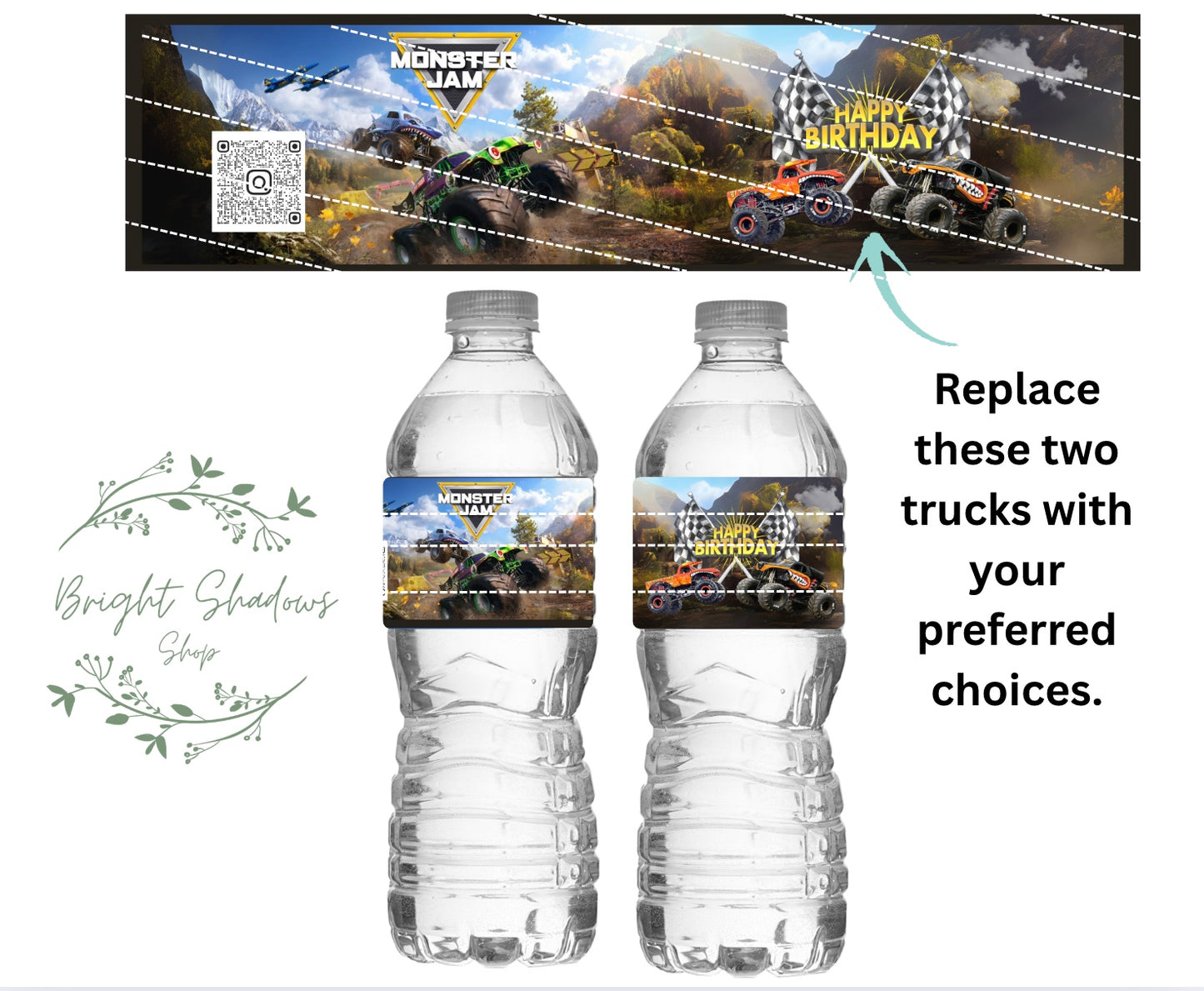 Monster Jam - Water Bottle stickers