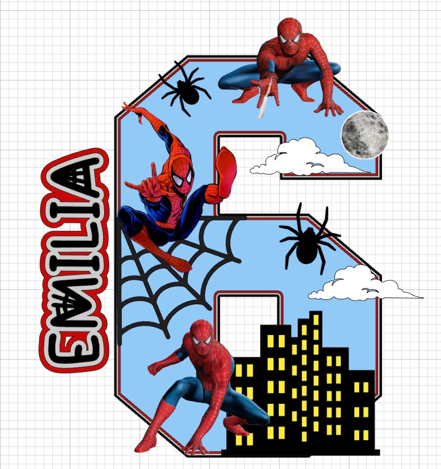 Spiderman - 3D Number/ Letter