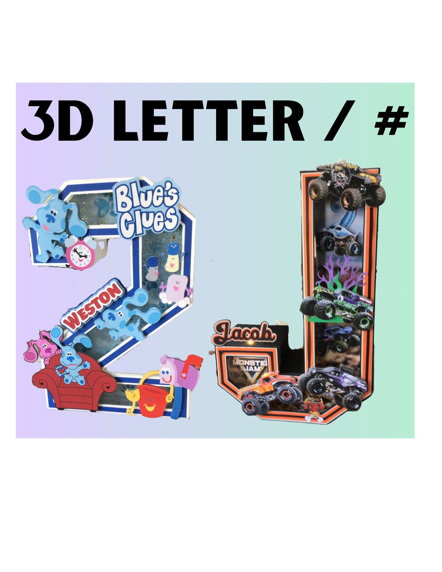 3D Number/ Letter
