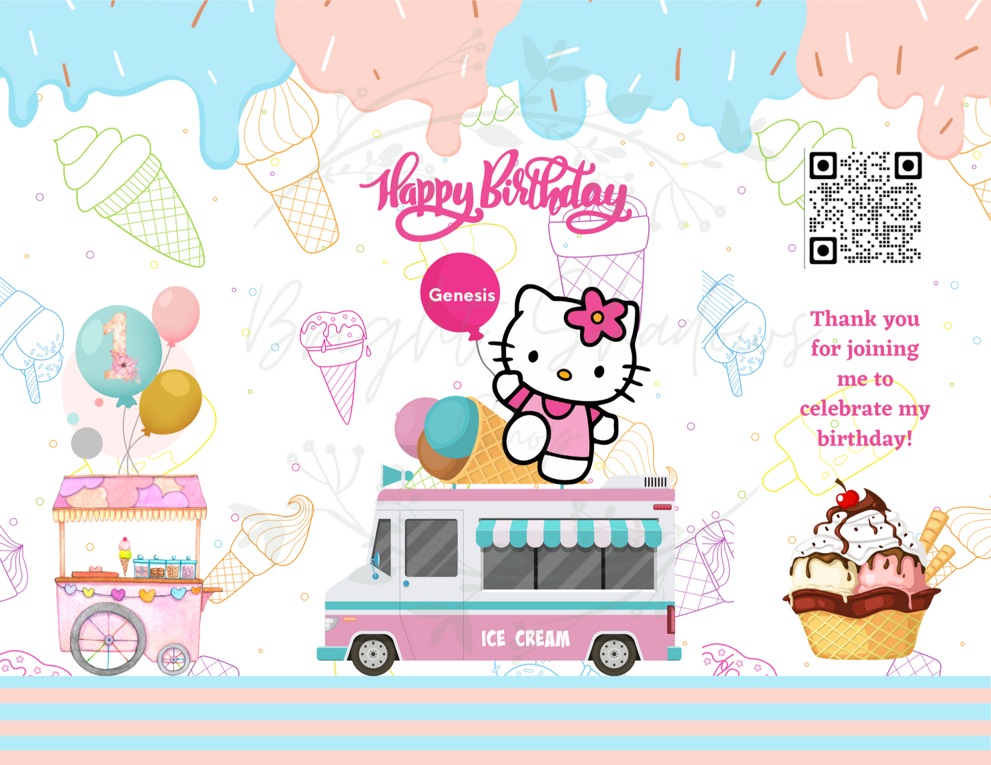 Ice Cream Hello Kitty - Chip Bags