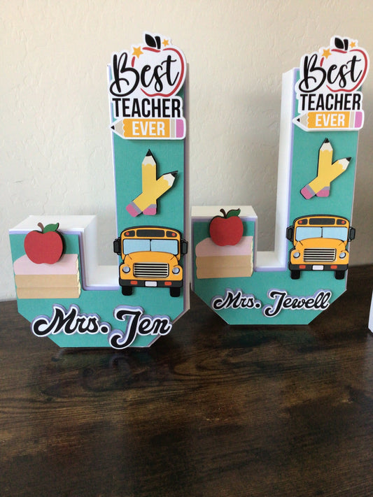 Teacher - 3D Number/ Letter