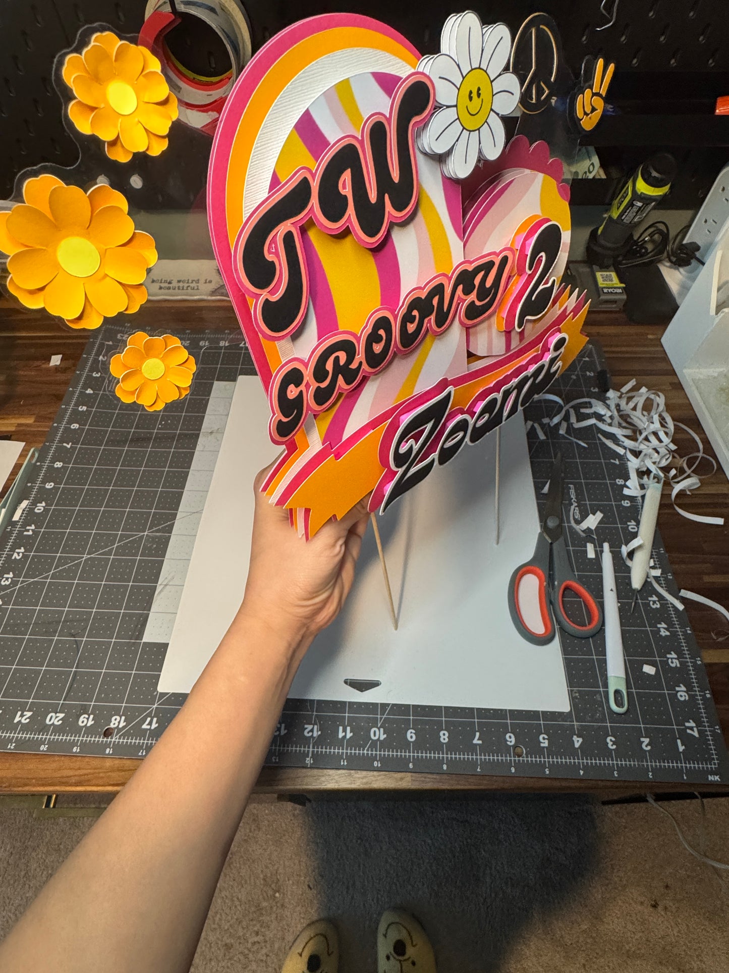Two Groovy - Cake topper