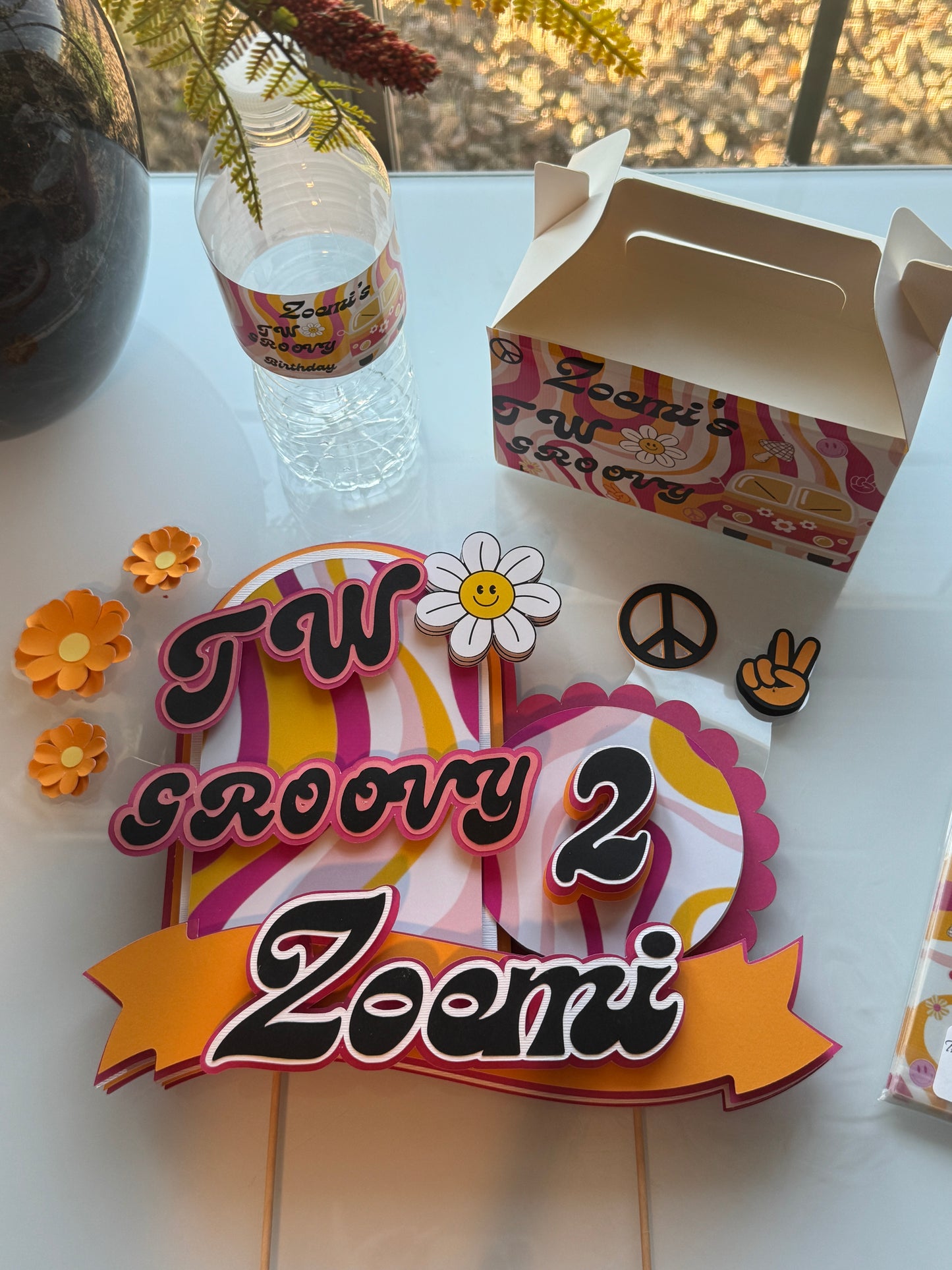 Two Groovy - Cake topper