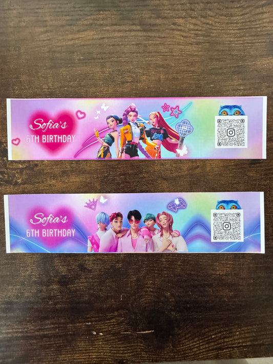 kpop - water bottle label